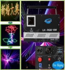 Лазер 10W 10000mw 3D SD RGB